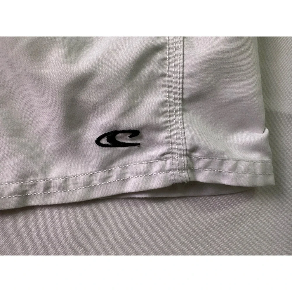 O'Neill Mens Sz 32 Board Shorts Blue White Striped Surf Swim Trunks Cargo Pocket